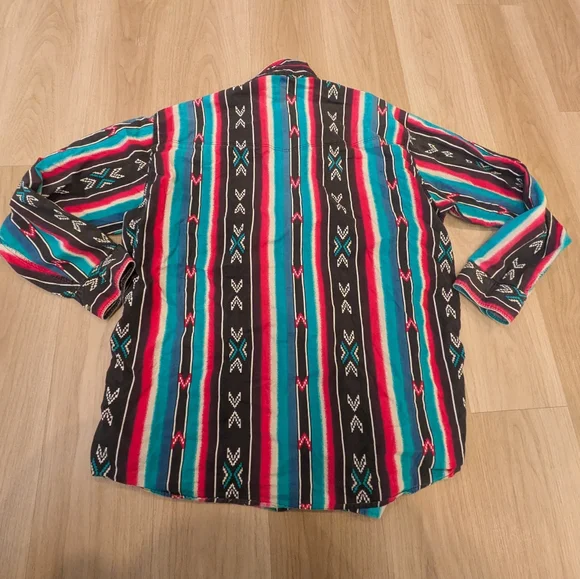 Vintage Express Rider Men's Button Down Aztec Pattern - Picture 6 of 6